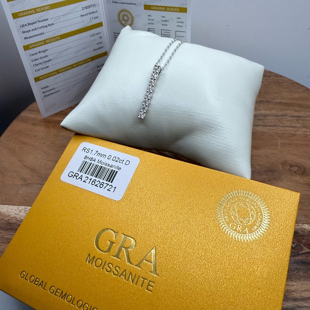 Moissanite Silver Necklace